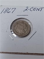 1867 3c Liberty Three Cent Nickel