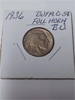 1936 Buffalo Full Horn Nickel