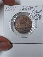 1864 2 Cent Coin