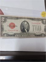 1928 Red Seal Two Dollar Bill