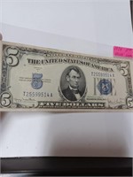 1934 Blue Seal Five Dollar Bill