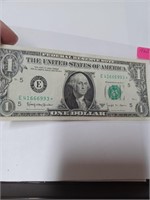 1963 Star Note One Dollar Bill