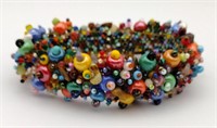 Retro microbead magnet bracelet 7 in