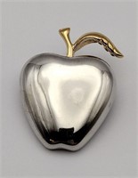 Liz Claiborne two-tone Apple brooch