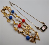 2 Monet gold tone necklaces