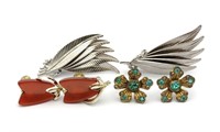 Lisner/Prana clip earrings 3 pair