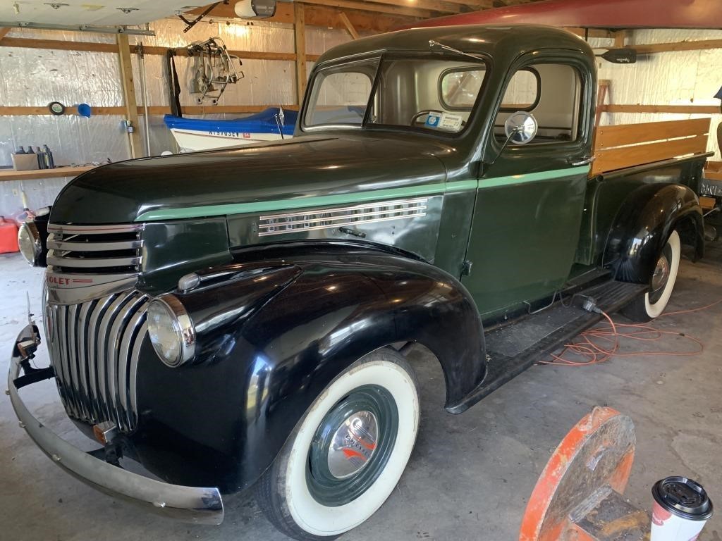 HIMES LIVE ONSITE AUCTION BLY HILL 46 CHEVROLET TRUCK / 77 V