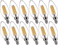 12 Pack LED Filament B11 Chandelier Bulbs