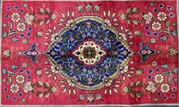 PRETTY HAND KNOTTED PERSIAN WOOL ACCENT RUG