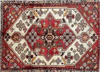 UNIQUE HAND KNOTTED PERSIAN WOOL ACCENT RUG