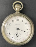 DESIRABLE ANTIQUE WALTHAM DBL DIAL POCKET WATCH