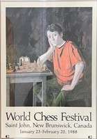 1988 WORLD CHESS FESTIVAL POSTER - FRED ROSS PRINT