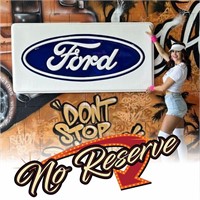 NO RESERVE! HUGE FIBERGLASS FORD SIGN