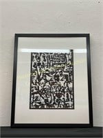 Black & White Abstract Framed Canvas