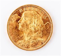 Coin 1935 Swiss 20 Franc Gold Brilliant Unc