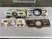 4 x Early Holden Dash Clusters