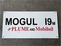 Enamel Plume Mobiloil Directional Sign