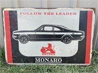 Holden Monaro Follow The Leader Tin Sign