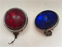 2 x Early Vehicle Lights Blue - Red