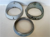 3 x Early Holden Headlight Surrounds