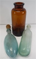 Torpedo Bottle Green & Amber Glass Milks Emulsion