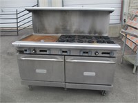 60" Royal 6 Burner With 24" Griddle and two oven