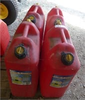 FOUR 20L FUEL CANS (THREE FULL)