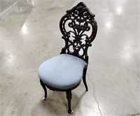 Victorian Side Chair w/ Ornate Carved Back