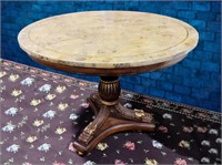 Stone Top Occasional Table on Carved Base