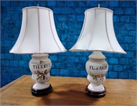 Pair of Ceramic French Style Table Lamps