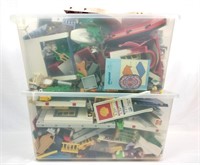 Two Large Cases of Various Playmobile Toy Parts