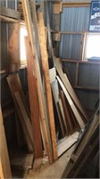 Pile of used lumber 1x4 up to 10’ long, plywood