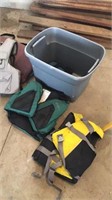 Tote of life vests and throwables