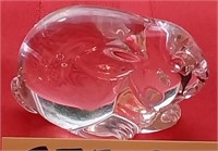 F - STEUBEN GLASS RABBIT 2X3" (B82)