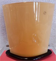 F - SALVATI GLASS MURANO CANDLE HOLDER 9X7.5"