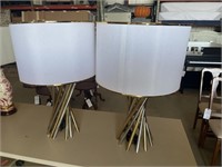 (2) Johnathan Adler Electrum Lamps