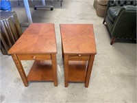 (2) Hammary Wedge Chairside Tables