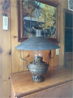 Victorian hanging oil lamp