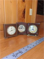 Three Seth Thomas desk clocks