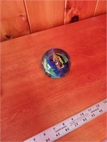 LG 3.5x3.5in art glass paper weight