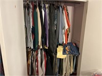 Men’s closet contents