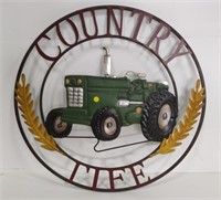 COUNTRY LIFE w/ JD TRACTOR TIN WALL DECOR