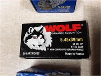 5.45X39  60 GRAIN  WOLF CARTRIDGES