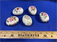 The Egg Lady Porcelain Eggs & 1 Unmarked
