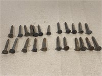 (23) Numbered Railroad Nails or Telegraph Poles