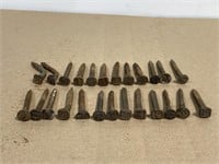 (25) Numbered Railroad Nails or Telegraph Poles