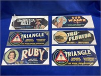 Vintage Fruit Crate Labels