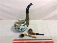 Pipes- hand carved, Medico and one as an ash tray