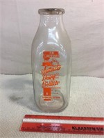 Spencer Dairy quart glass milk bottle