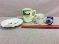 Souvenir items - ash tray, mugs